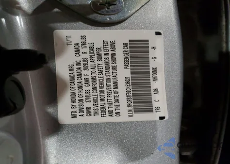 2012 Honda Civic Exl z USA, uszkodzony, nr VIN 2HGFB2F92CH536021